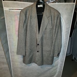 2 button black & white checkered ventless sport jacket